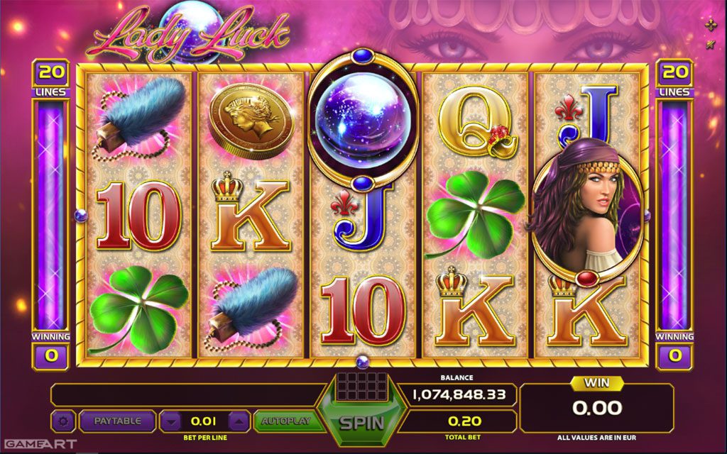 Lady Luck Slots — main hero banner at Bodog Casino