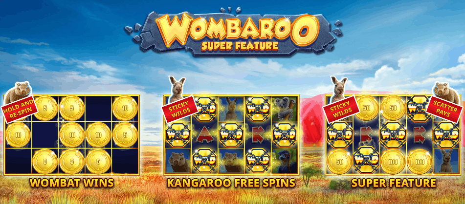 Wombaroo Slot — main hero banner at Bodog Casino